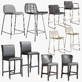 Bar Stool Collection 3D model